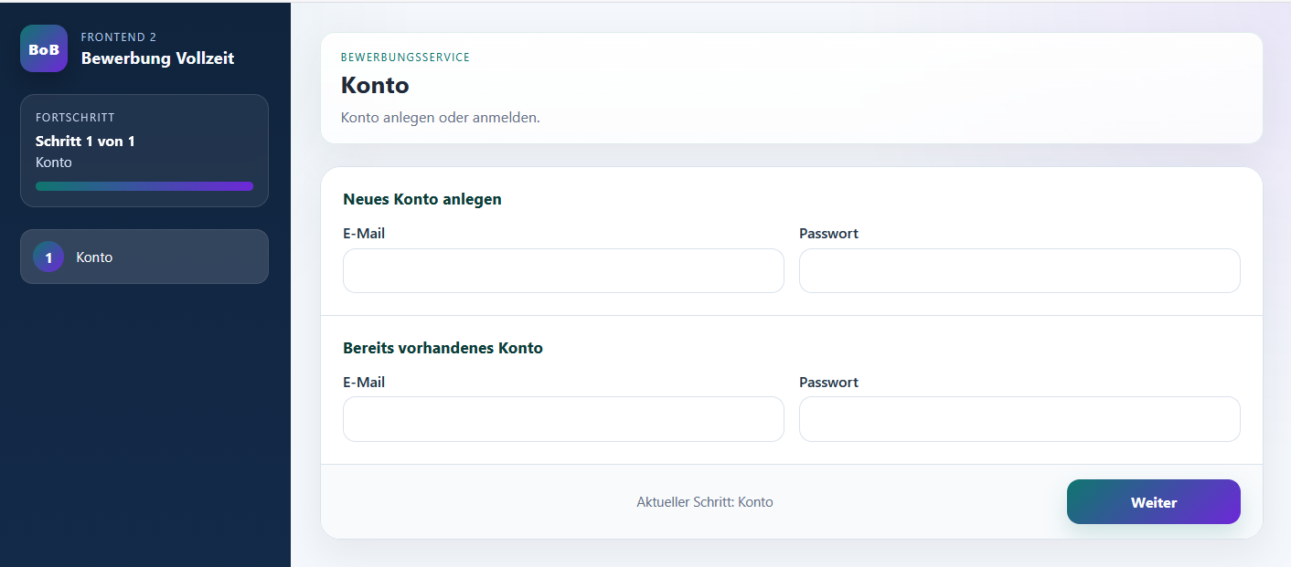 Frontend Login mit Token oder E-Mail